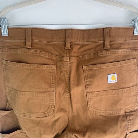 Carhartt Relaxed Fit Double Front Utility Work Pants Women 12 Carpenter Brown - Picture 8 of 11